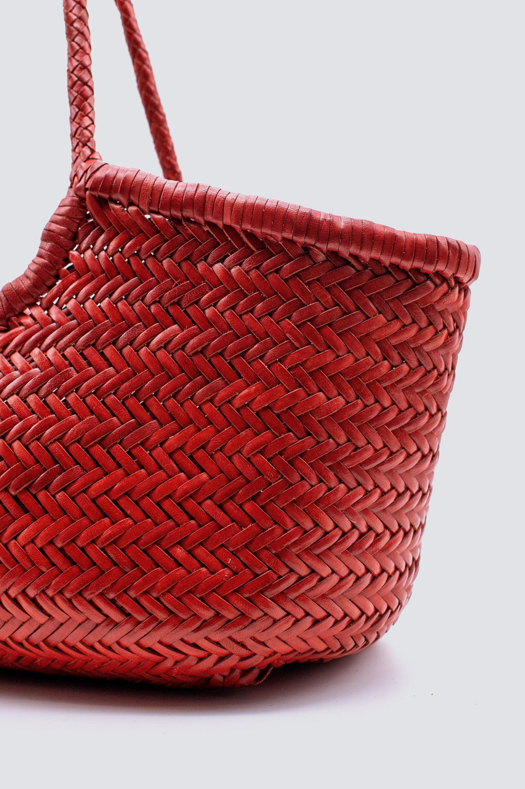 Dragon Diffusion woven leather bag handmade - Nantucket Big Red