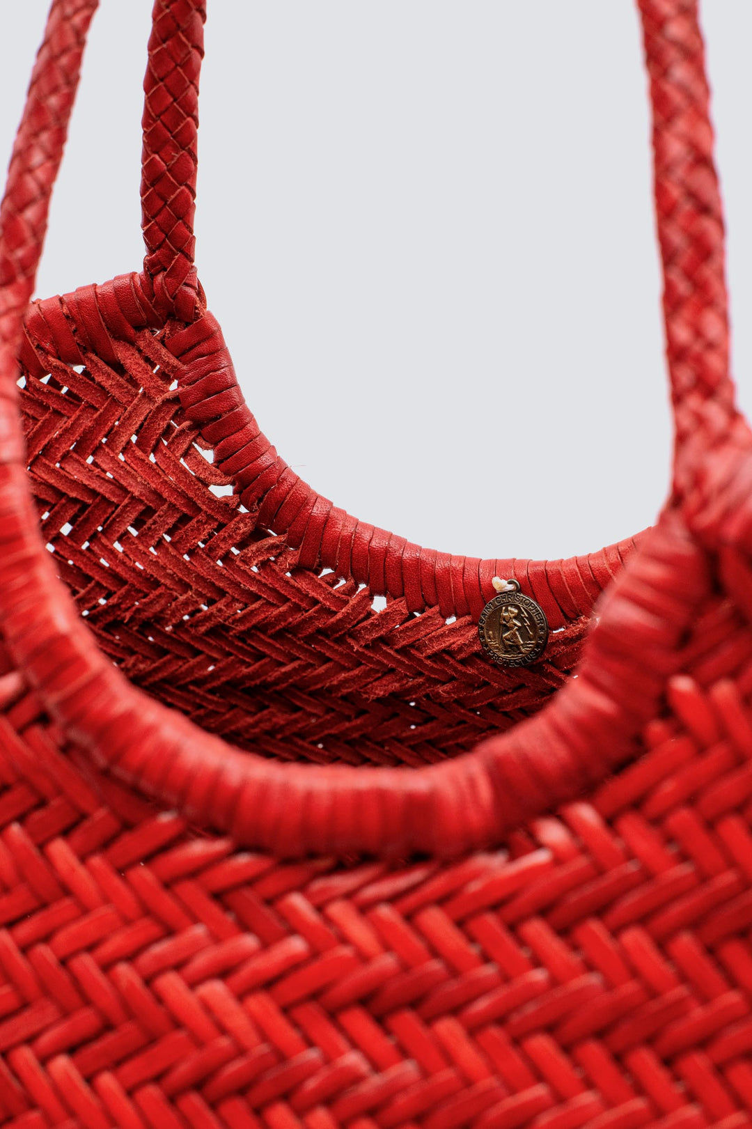 Dragon Diffusion woven leather bag handmade - Nantucket Big Red