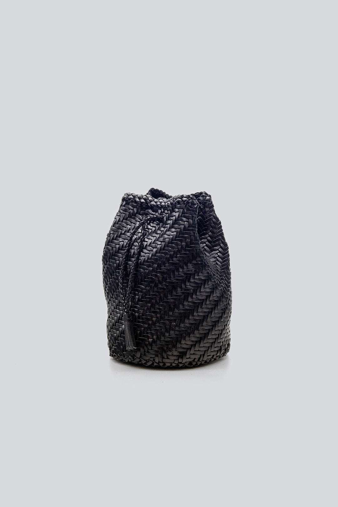 Dragon Diffusion woven leather bag handmade - Pompom Double Jump Black