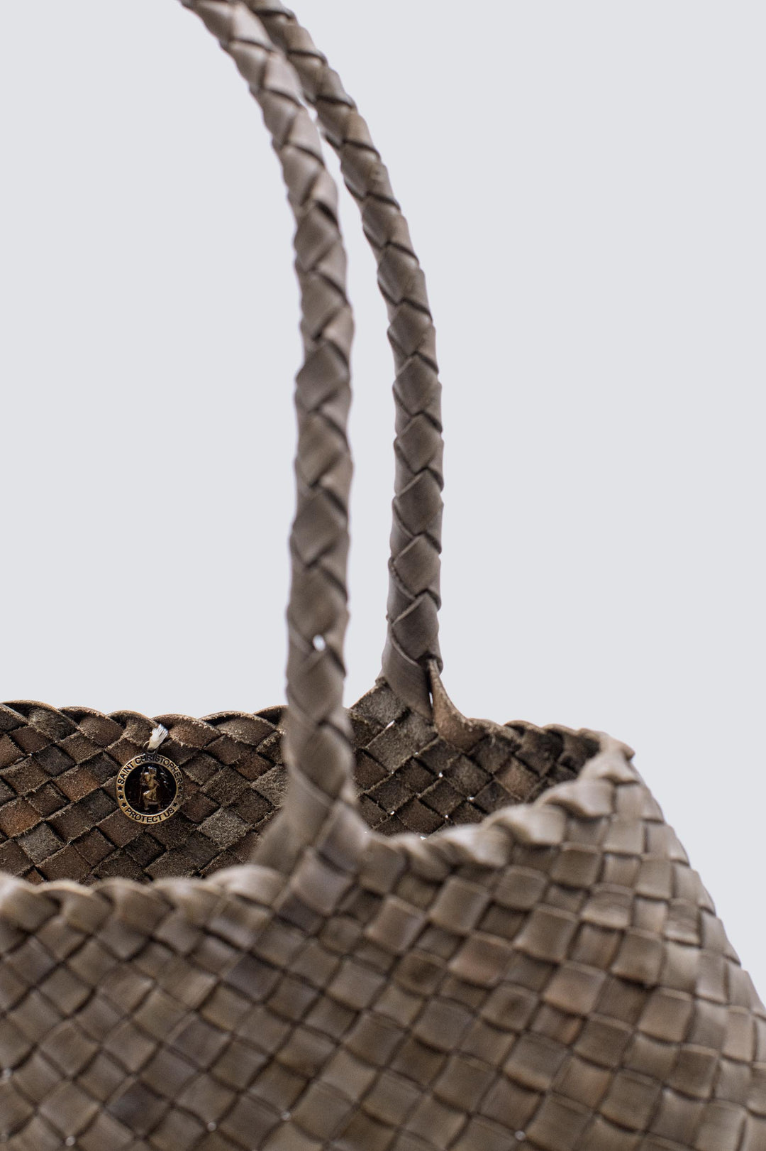 Dragon Diffusion woven leather bag handmade - Santa Croce Big Military