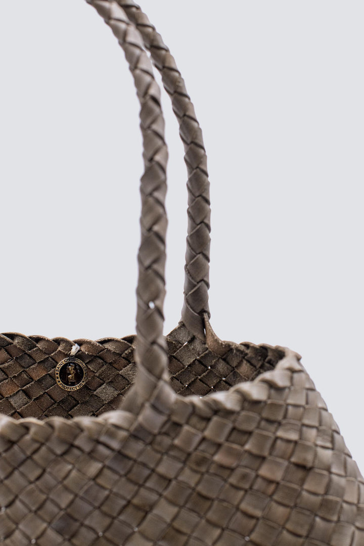 Dragon Diffusion woven leather bag handmade - Santa Croce Big Military