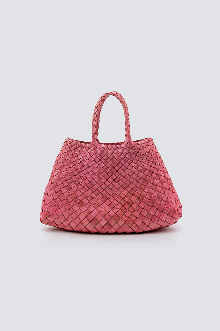 Dragon Diffusion woven leather bag handmade - Santa Croce Small Strawberry