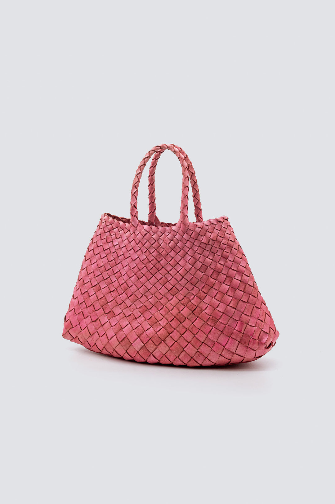 Dragon Diffusion woven leather bag handmade - Santa Croce Small Strawberry