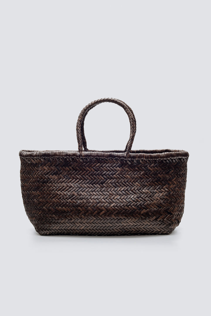 Dragon Diffusion woven leather bag handmade - Triple Jump Big Dark Brown