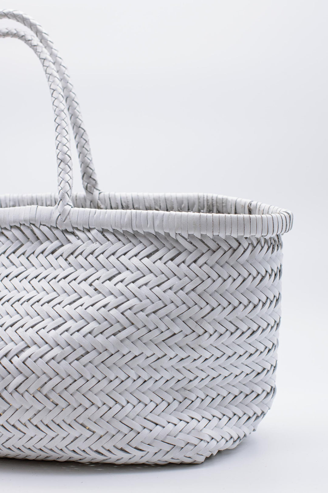 Dragon Diffusion woven leather bag handmade - Triple Jump Big White