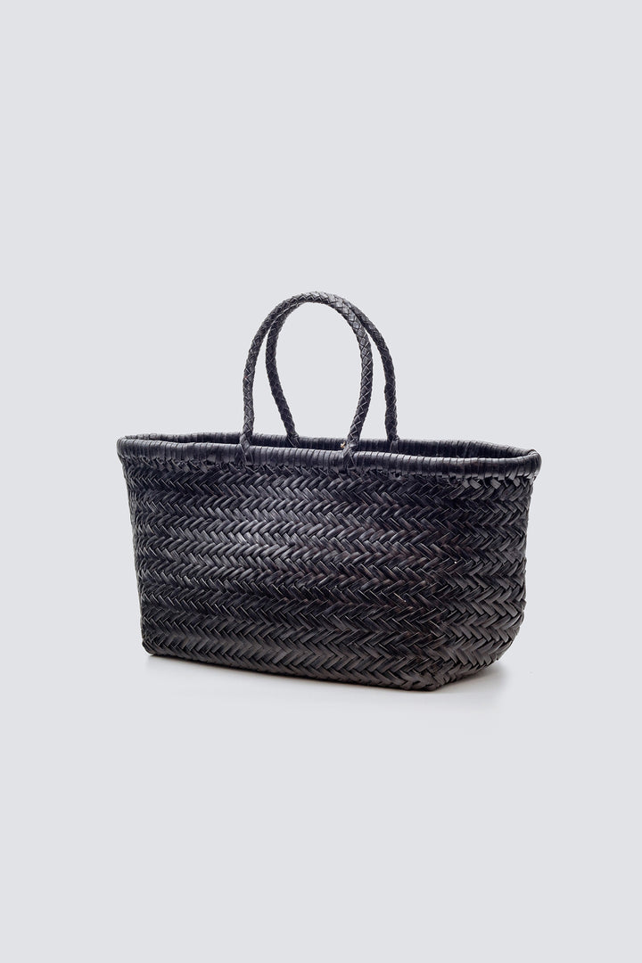 Dragon Diffusion woven leather bag handmade - Triple Jump Small Black