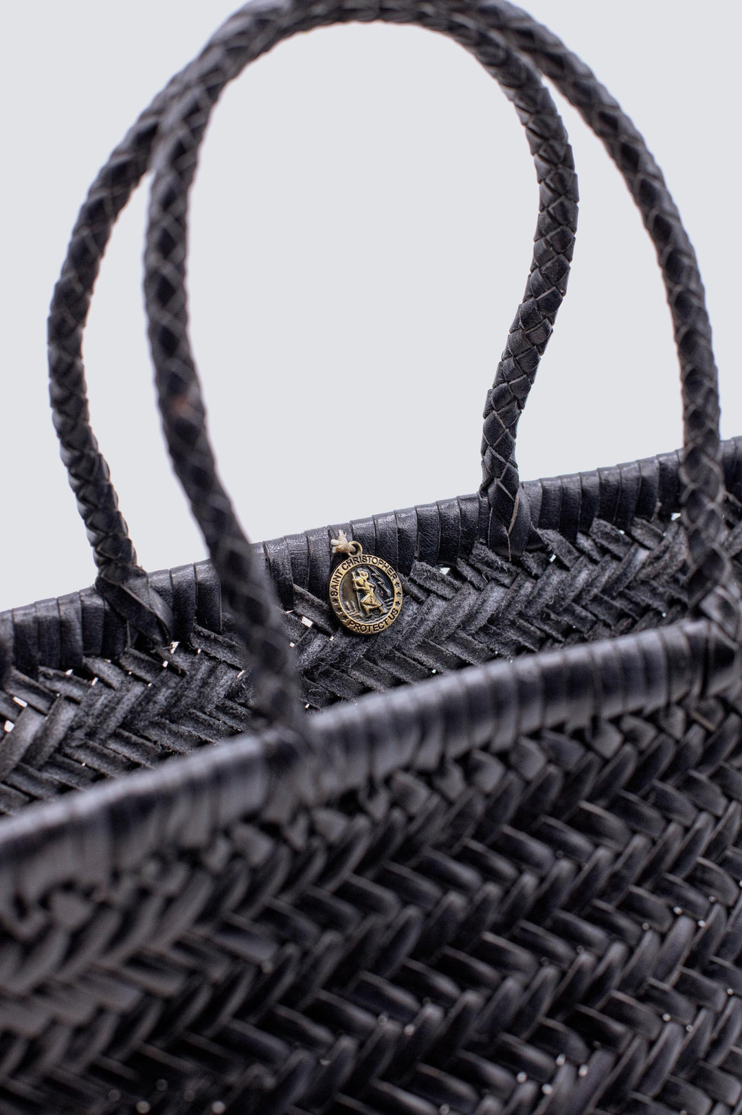 Dragon Diffusion woven leather bag handmade - Triple Jump Small Black