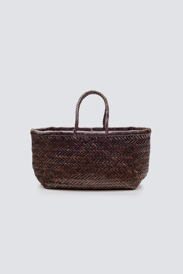 Dragon Diffusion woven leather bag handmade - Triple Jump Dark Brown