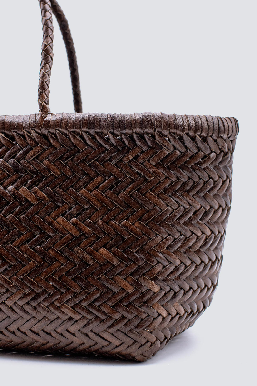 Dragon Diffusion woven leather bag handmade - Triple Jump Dark Brown