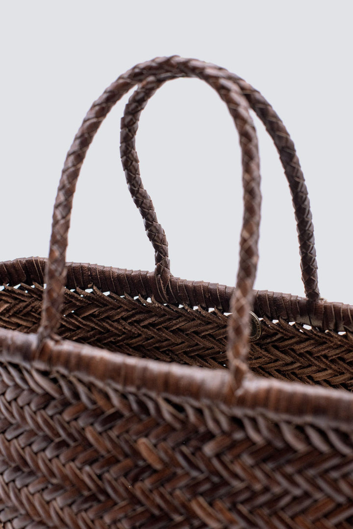 Dragon Diffusion woven leather bag handmade - Triple Jump Dark Brown