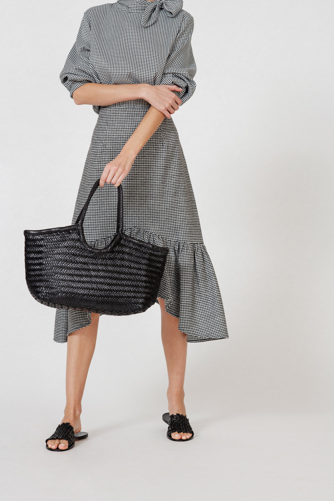 Dragon Diffusion woven leather bag handmade - Nantucket Big Black