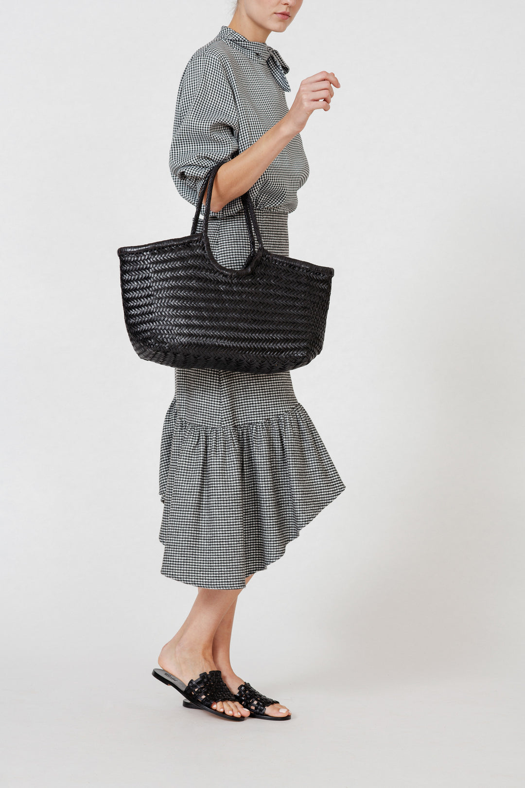 Dragon Diffusion woven leather bag handmade - Nantucket Big Black