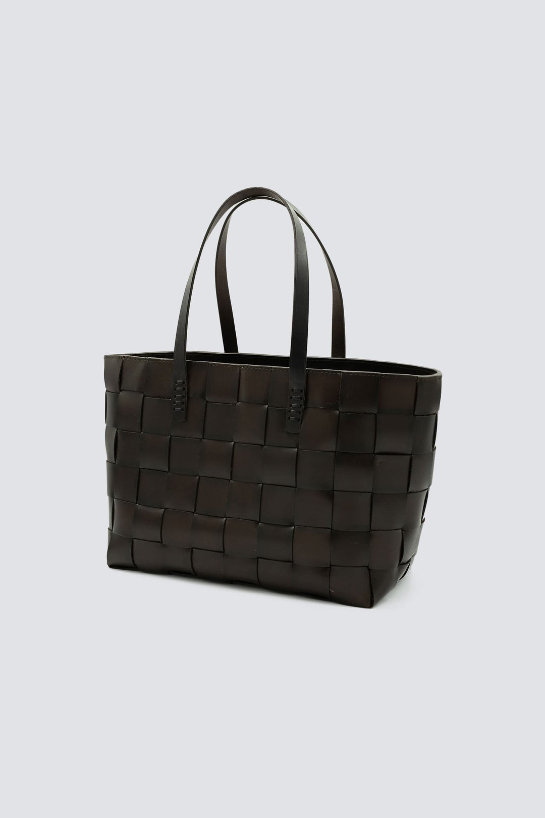 Dragon Diffusion woven leather bag handmade - Japan Tote Dark Brown