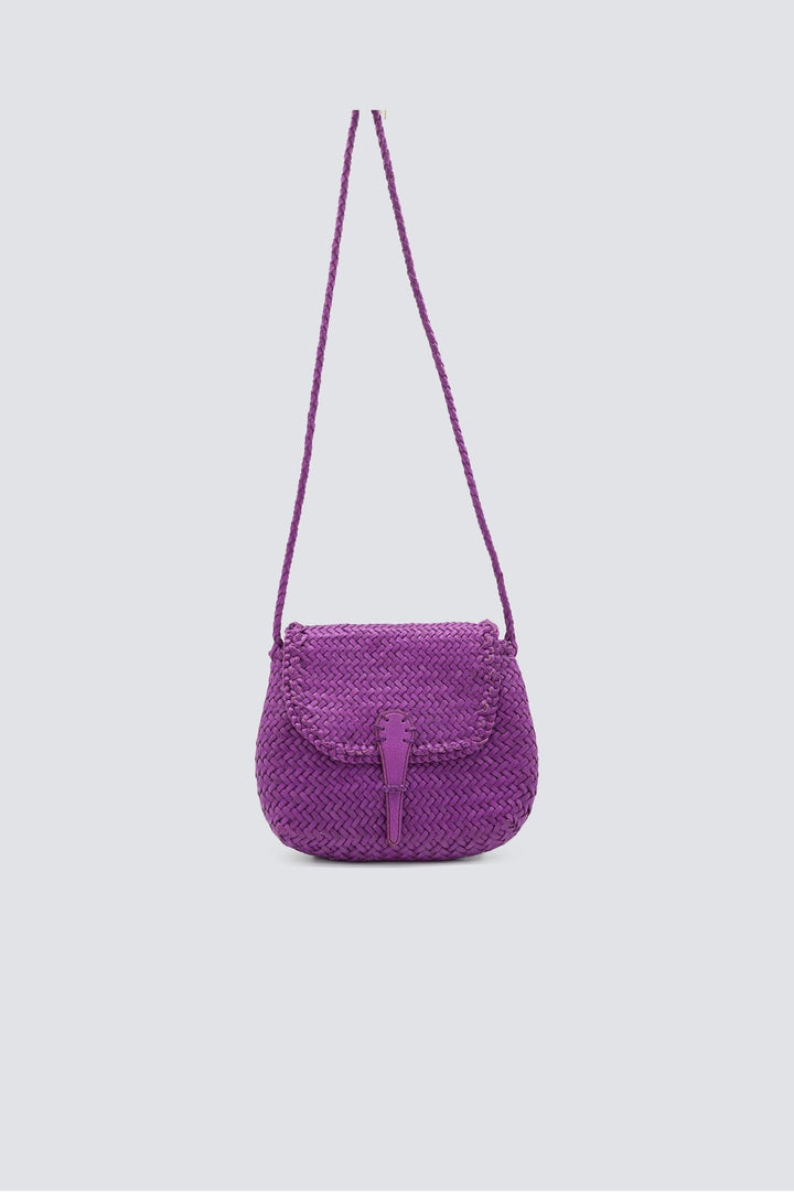 Dragon Diffusion woven leather bag handmade - Mini City Bag Magenta