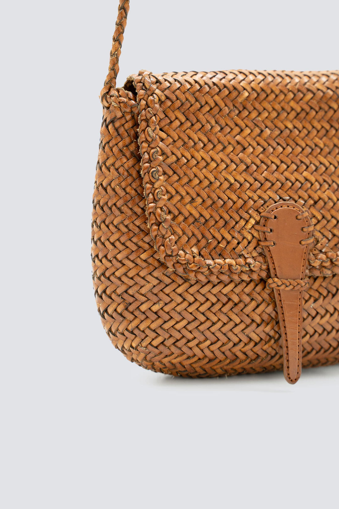 Dragon Diffusion woven leather bag handmade - Mini City Bag Tan