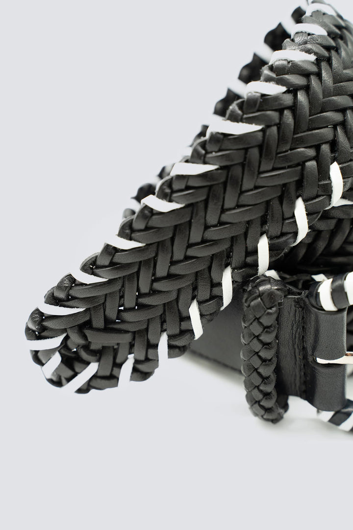 Dragon Diffusion - 16 Ply Handwoven Belt Black/White