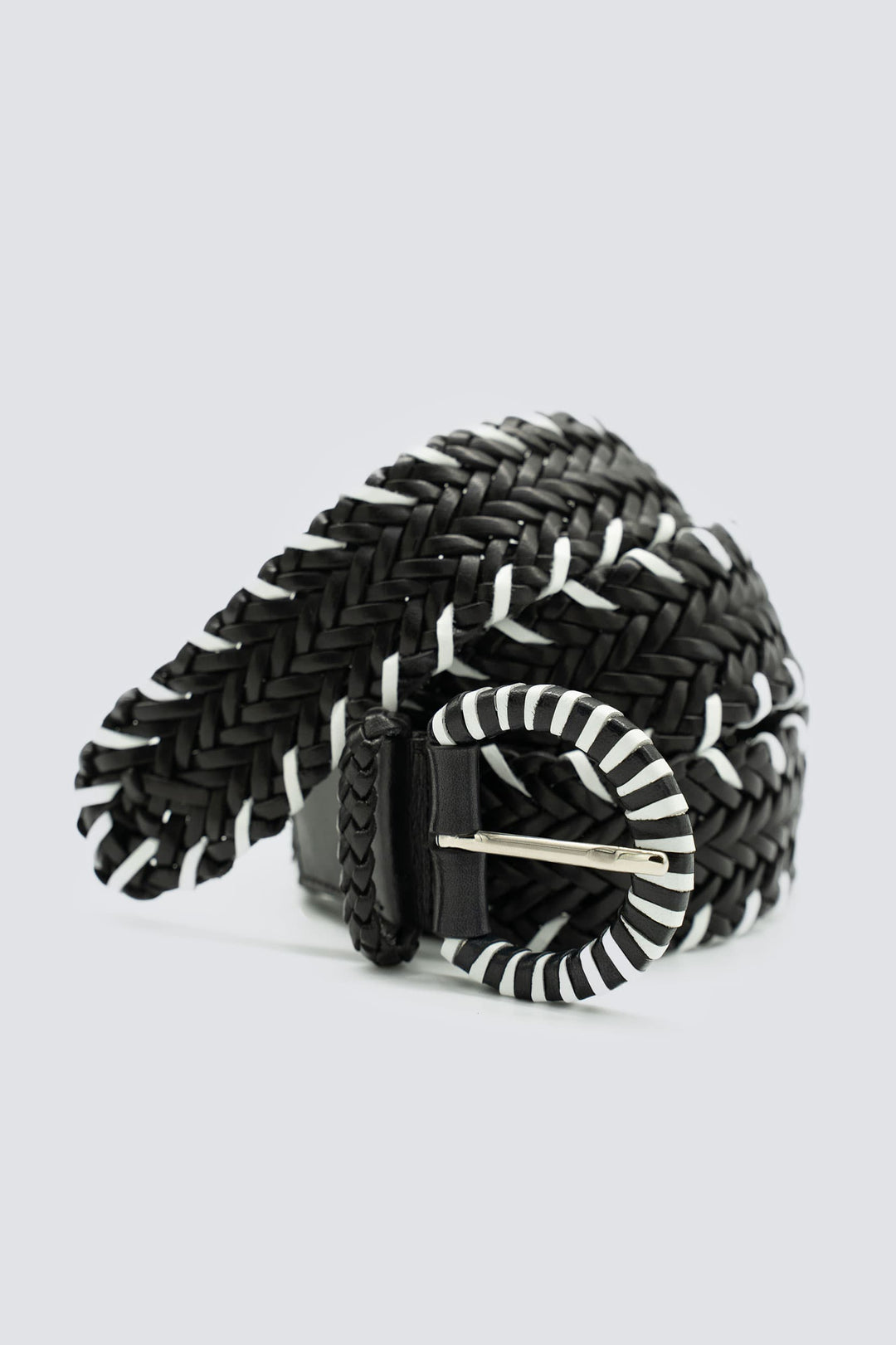 Dragon Diffusion - 16 Ply Handwoven Belt Black/White