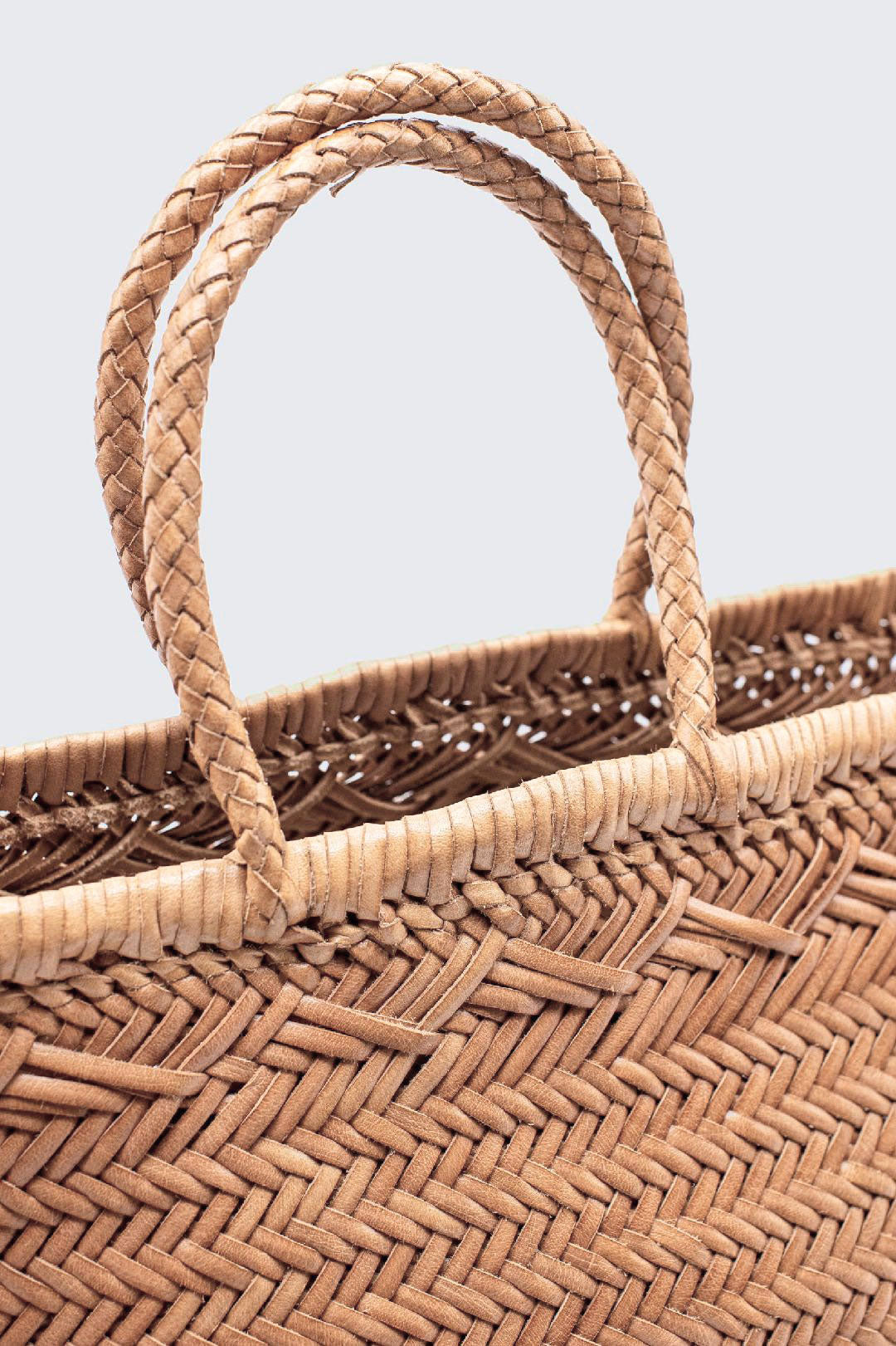 Dragon Diffusion woven leather bag handmade - Triple Jump Big Natural 6 Lines