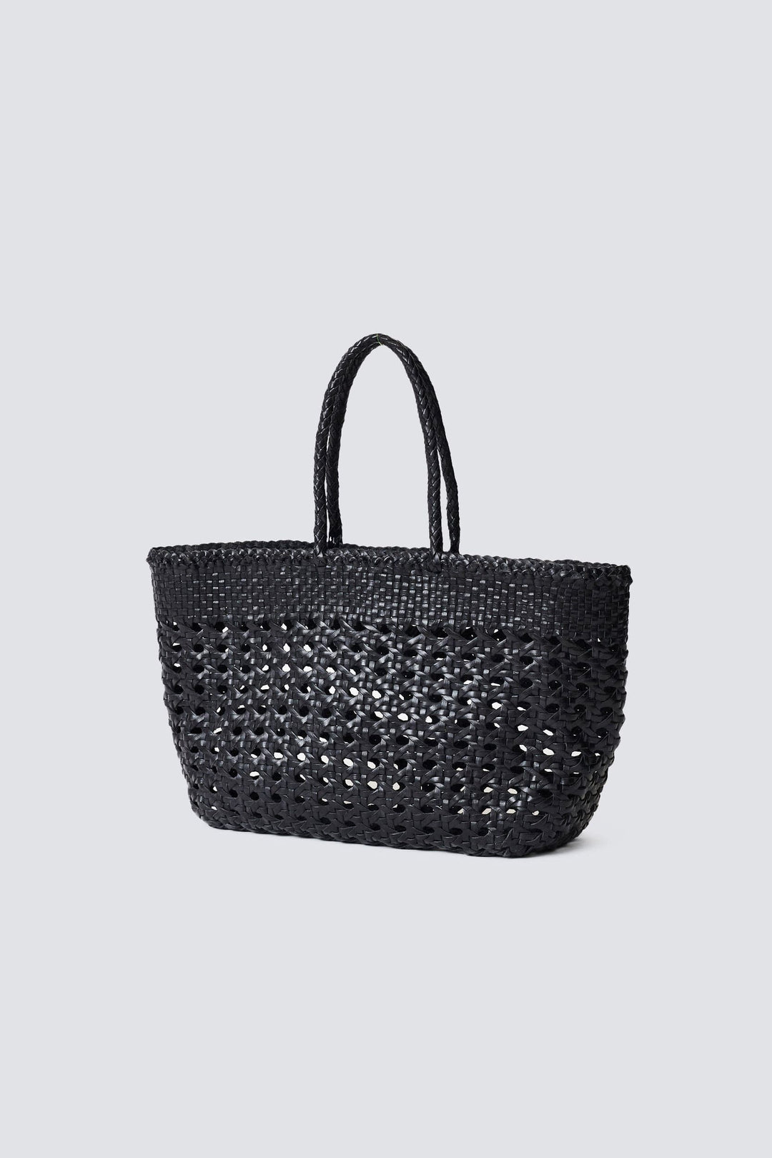 Dragon Diffusion woven leather bag handmade - Cannage Kanpur Black