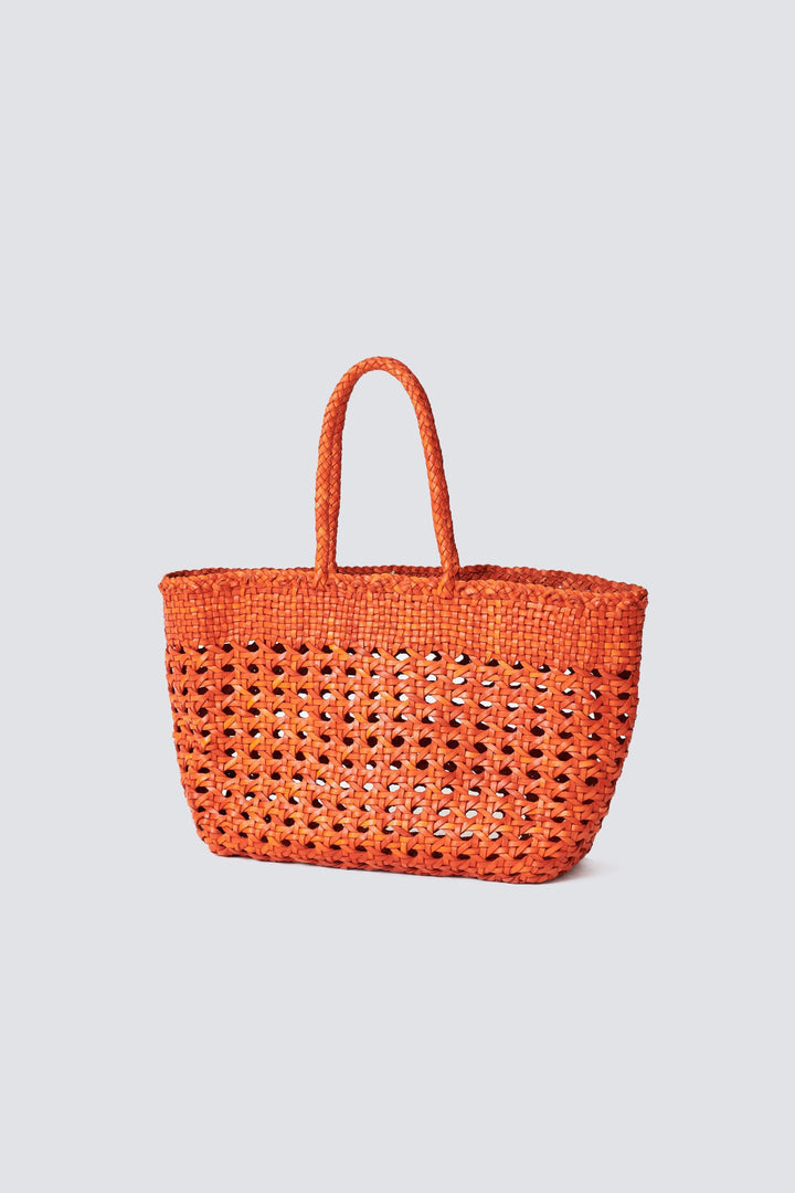 Dragon Diffusion woven leather bag handmade - Cannage Kanpur Orange