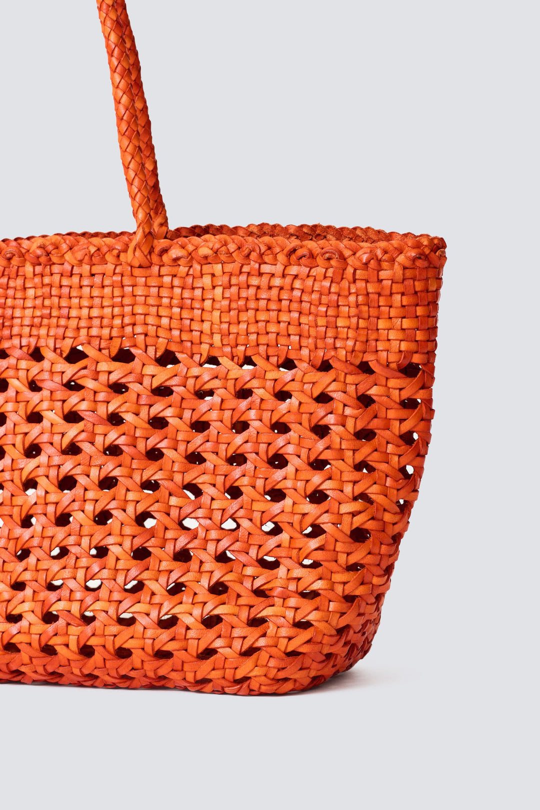 Dragon Diffusion woven leather bag handmade - Cannage Kanpur Orange