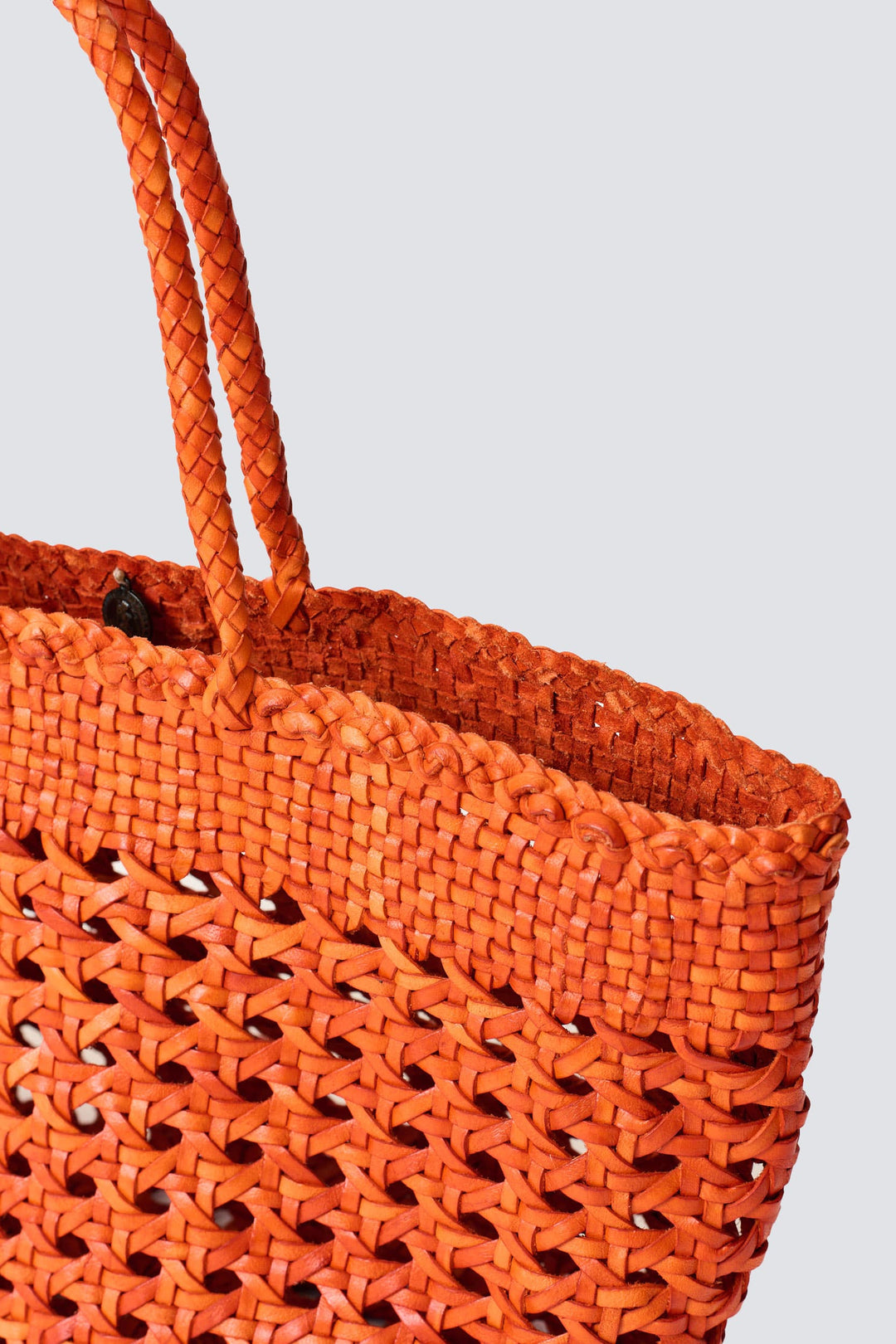 Dragon Diffusion woven leather bag handmade - Cannage Kanpur Orange