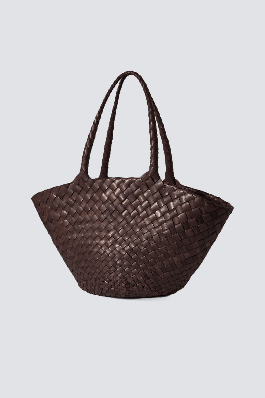 Dragon Diffusion woven leather bag handmade - Egola Dark Brown