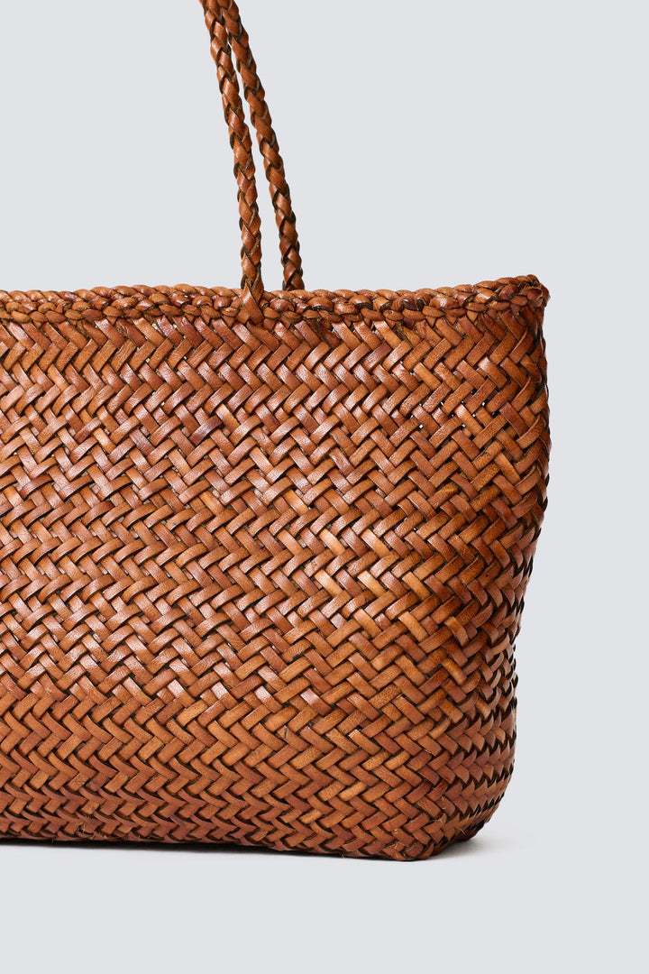 Dragon Diffusion woven leather bag handmade - Gora Kete Tan