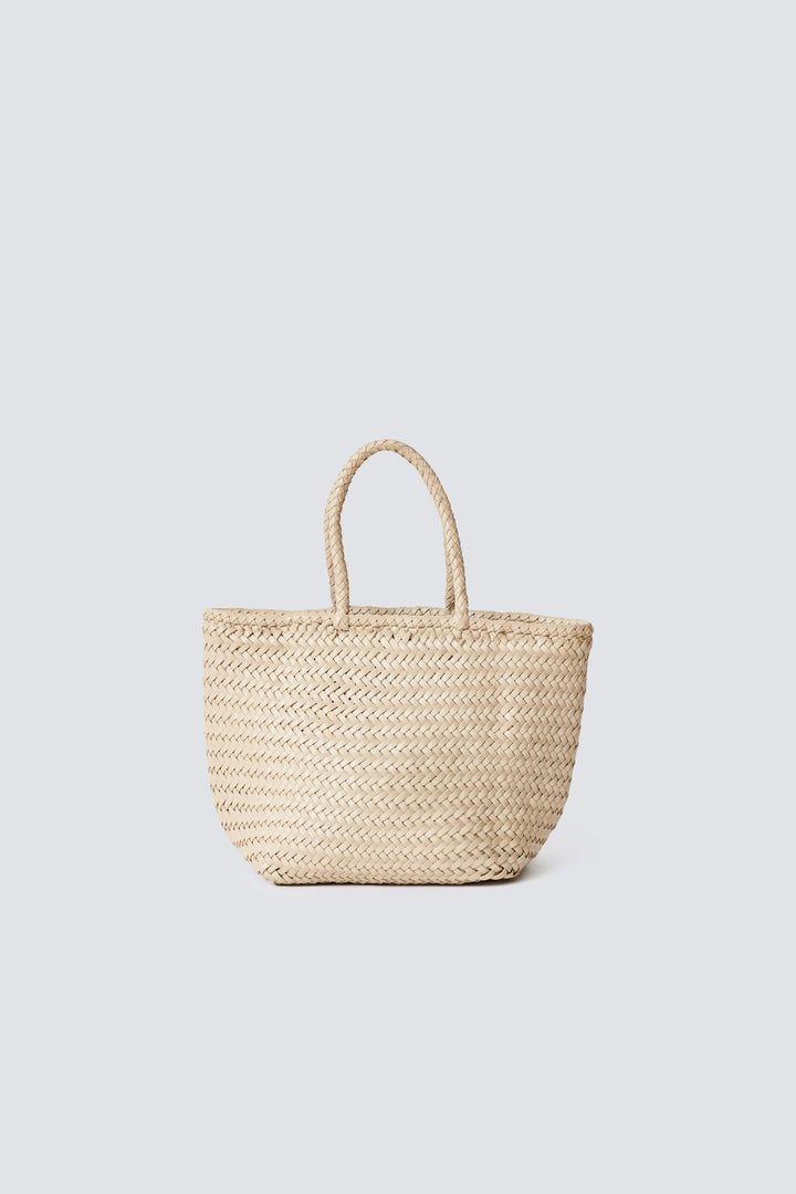 Dragon Diffusion woven leather bag handmade - Grace Basket Small Pearl