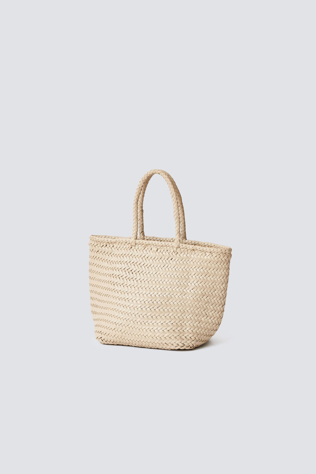 Dragon Diffusion woven leather bag handmade - Grace Basket Small Pearl