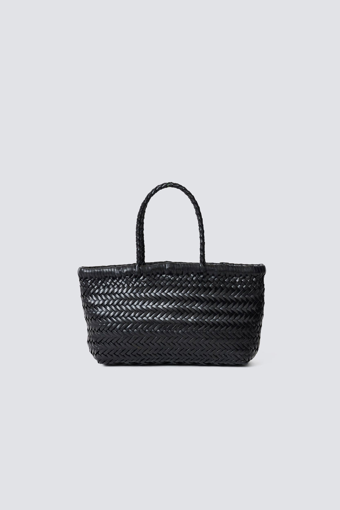 Dragon Diffusion woven leather bag handmade - Mini Flat Gora Black