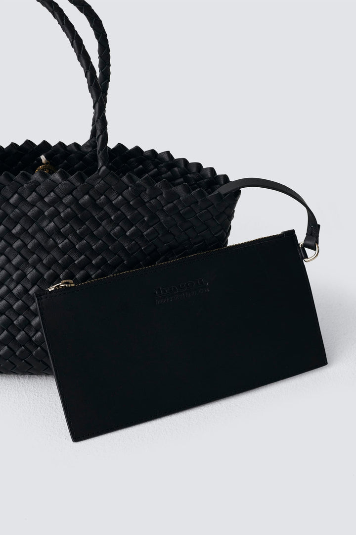 Dragon Diffusion woven leather bag handmade - Mini Inside-Out Black