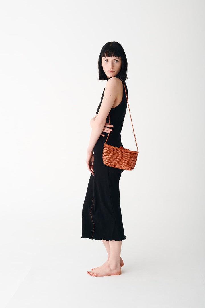 Dragon Diffusion woven leather bag handmade - Minsu Bag Tan