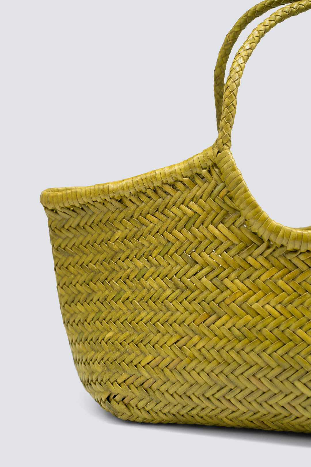 Dragon Diffusion woven leather bag handmade - Nantucket Big Bamboo Green