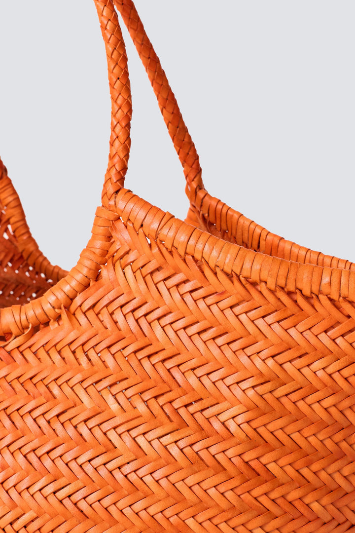 Dragon Diffusion woven leather bag handmade - Nantucket Orange