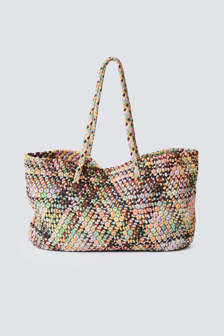 Dragon Diffusion woven leather bag handmade - Octo Multi Pastels