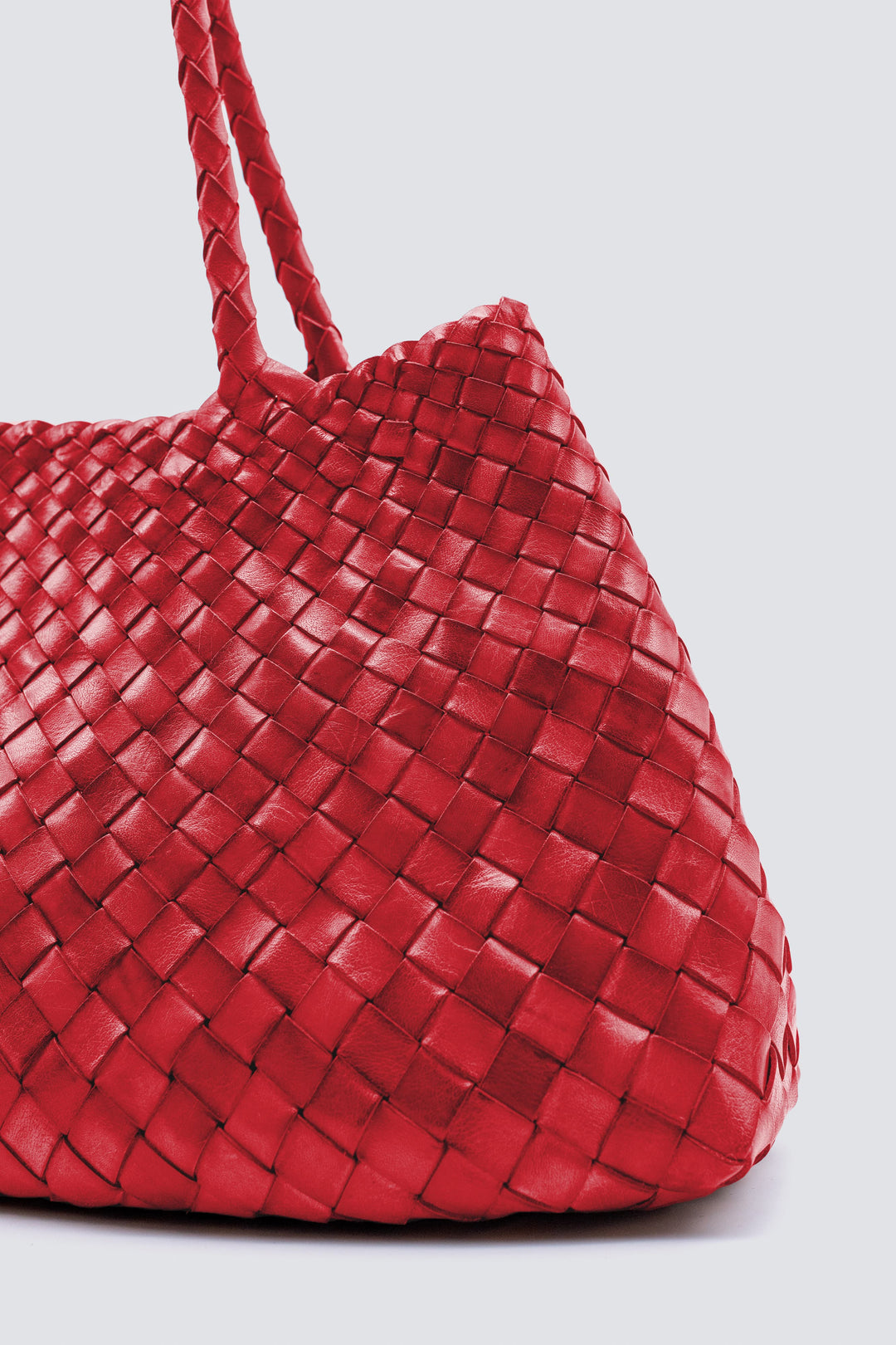 Dragon Diffusion woven leather bag handmade - Santa Croce Big Red