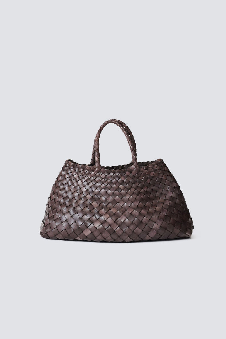 Dragon Diffusion woven leather bag handmade - Santa Croce Small Grey