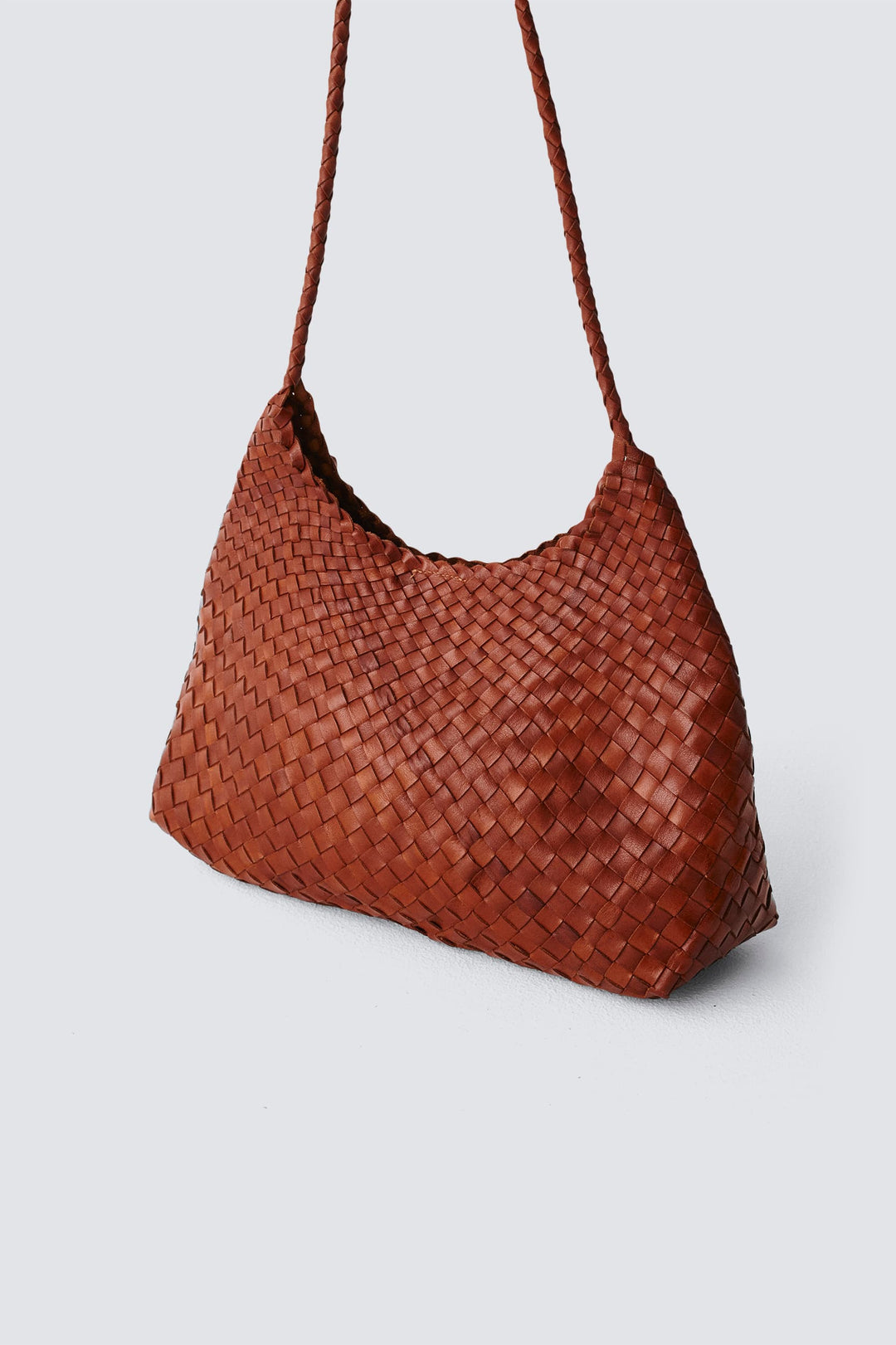 Dragon Diffusion woven leather bag handmade - Santa Rosa Tan