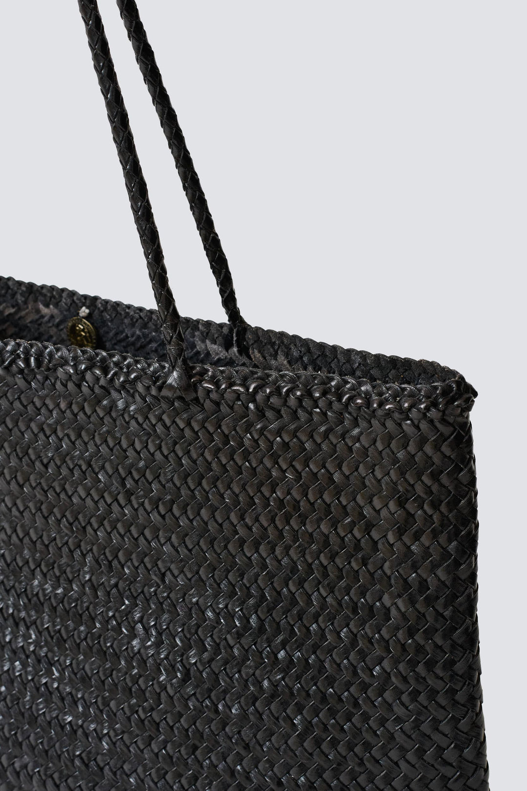 Dragon Diffusion woven leather bag handmade - Sophie Large Black