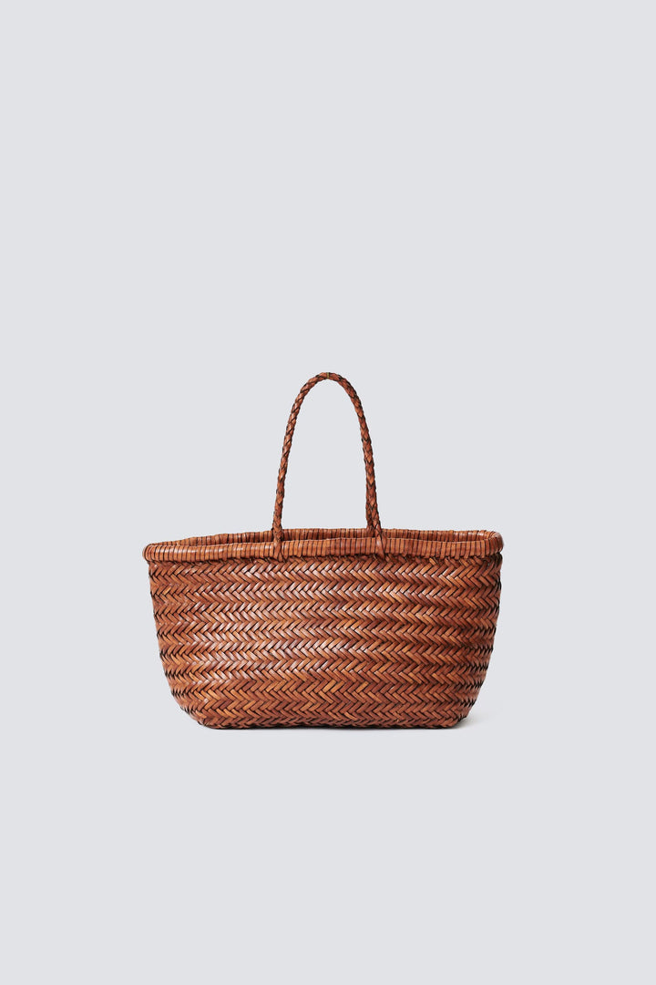 Dragon Diffusion woven leather bag handmade - Bamboo Triple Jump Mini Tan