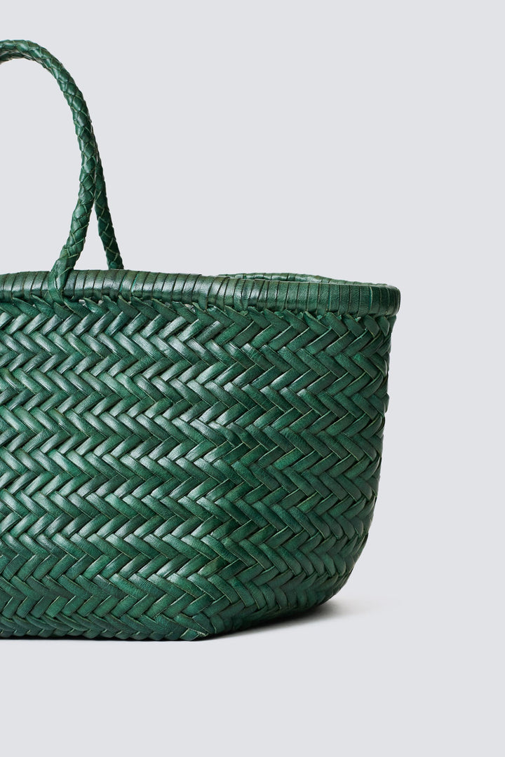 Dragon Diffusion woven leather bag handmade - Triple Jump Small Forest Green