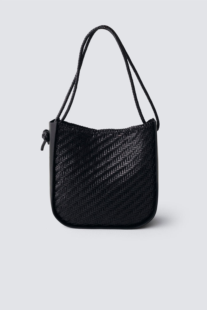 Dragon Diffusion woven leather bag handmade - Wanaka Black